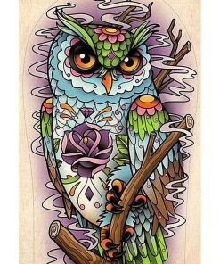 Owl Flower Diamond Painting Kit - DIY