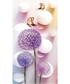 Purple Dandelion Diamond Painting Kit - DIY