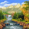 Landscape Waterfall Diamond Painting Kit - DIY