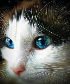 Cat Head Portrait Diamond Painting Kit - DIY