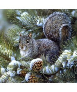 Squirrels Eat Fruit Diamond Painting Kit - DIY