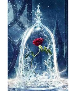 Rose Diamond Cross Stitch Crystal Diamond Painting Kit - DIY