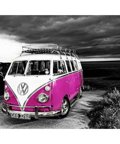 Pink Car Diamond Painting Kit - DIY