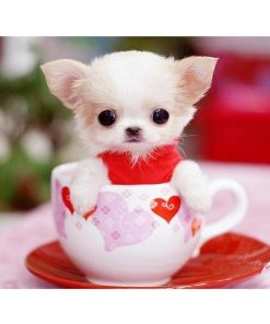 Cute Dog In The Cup Diamond Painting Kit - DIY