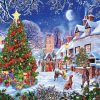 Village Christmas Tree Diamond Painting Kit - DIY