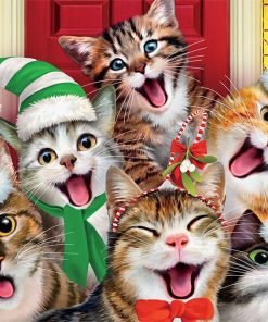 Christmas Cat Diamond Painting Kit - DIY