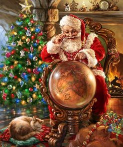 Christmas Santa Claus Cross Stitch Diamond Painting Kit - DIY