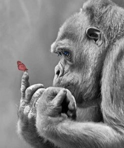 Gorilla and Butterfly Diamond Painting Kit - DIY