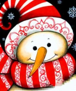 Christmas Smiling Snow Man Diamond Painting Kit - DIY