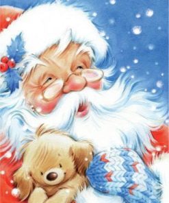 Santas Christmas Dog Diamond Painting Kit - DIY