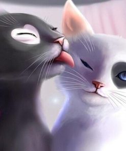 Cats Love Hearts Diamond Painting Kit - DIY