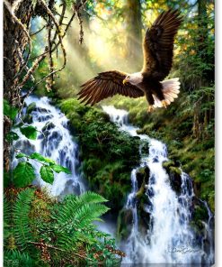 Landscape Eagle Waterfall Diamond Painting Kit - DIY