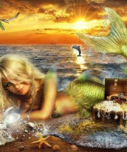 Mermaid Beach Diamond Painting Kit - DIY