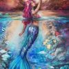 Mermaid Red Diamond Painting Kit - DIY