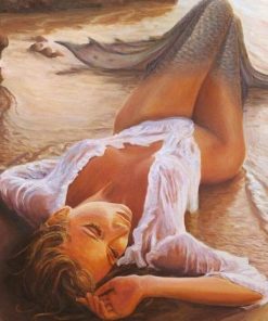 Mermaid In The Beach Diamond Painting Kit - DIY