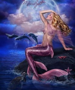Mermaid Moon Diamond Painting Kit - DIY