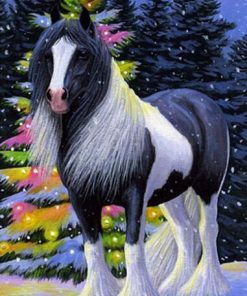 Horses Black And White Diamond Painting Kit - DIY