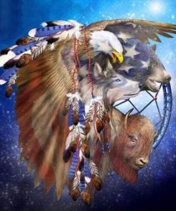 Eagle Wolf Bear Buffalo Diamond Painting Kit - DIY