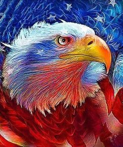 Eagle Red Diamond Painting Kit - DIY