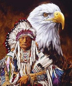 Eagle and Indian Diamond Painting Kit - DIY