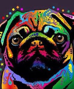 Pug Dog Colors Diamond Painting Kit - DIY