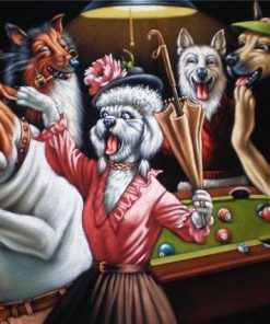 Dogs Pool Funny Diamond Painting Kit - DIY