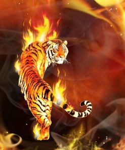 Tiger Fire Diamond Painting Kit - DIY
