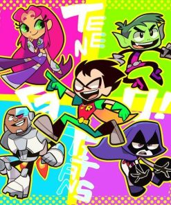 Teen Titans Go Colors Diamond Painting Kit - DIY