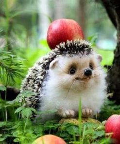 Cute Hedgehog Forest Apple Tree Diamond Painting Kit - DIY