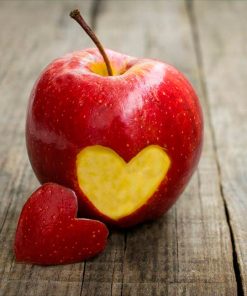Red Apple Heart Diamond Painting Kit - DIY