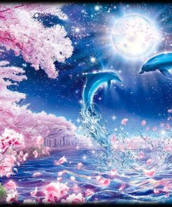 Couple Dolphin Diamond Painting Kit - DIY