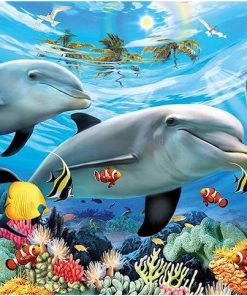 Dolphin Ocean Diamond Painting Kit - DIY