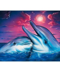 Happy Dolphin Diamond Painting Kit - DIY