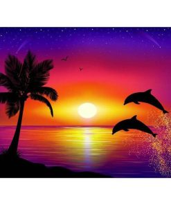 Dolphin Cross Diamond Painting Kit - DIY