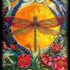 Dragonfly Colors Orange Diamond Painting Kit - DIY