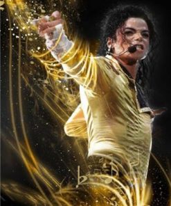 Michael Jackson Gold Diamond Painting Kit - DIY