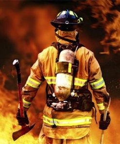 Courageous Firefighter Diamond Painting Kit - DIY
