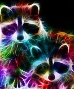 Raccoon Colors Diamond Painting Kit - DIY