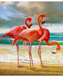 Flamingos Seaside Diamond Painting Kit - DIY