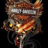 Harley Motorcycle Fire Diamond Painting Kit - DIY