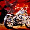 Harley Eagle Flight Diamond Painting Kit - DIY
