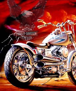 Harley Eagle Flight Diamond Painting Kit - DIY