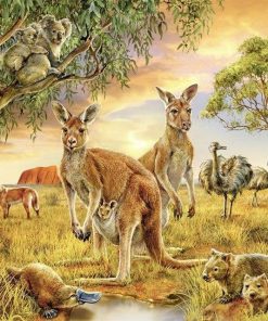 Kangaroo Love Diamond Painting Kit - DIY