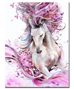 Pink Purple Horse Diamond Painting Kit - DIY