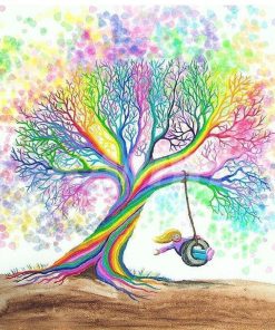 Tree Rainbow Colors Diamond Painting Kit - DIY
