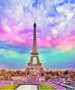 Rainbow Eiffel's Tower Diamond Painting Kit - DIY