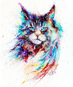 Watercolor Cat Diamond Painting Kit - DIY