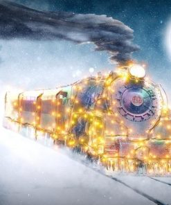 Christmas Train Girl Diamond Painting Kit - DIY