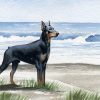 Doberman Pinscher Beach Diamond Painting Kit - DIY