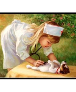Nurse And Dog Diamond Painting Kit - DIY
